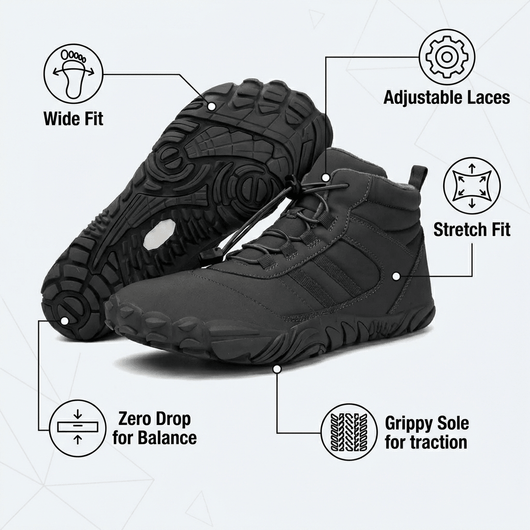 Avara Pro - Non - slip, Wide - Fit, & Waterproof Winter Barefoot Shoe (Unisex) - Comfort Fit