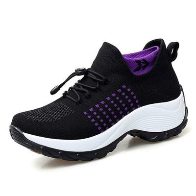 Nova Pro - Soft & Cushioned Pain - Relief Shoe (Black/Purple) - Comfort Fit