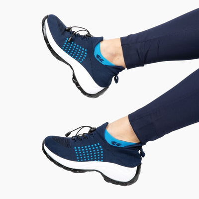 Nova Pro - Soft & Cushioned Pain - Relief Shoe (White/Blue) - Comfort Fit